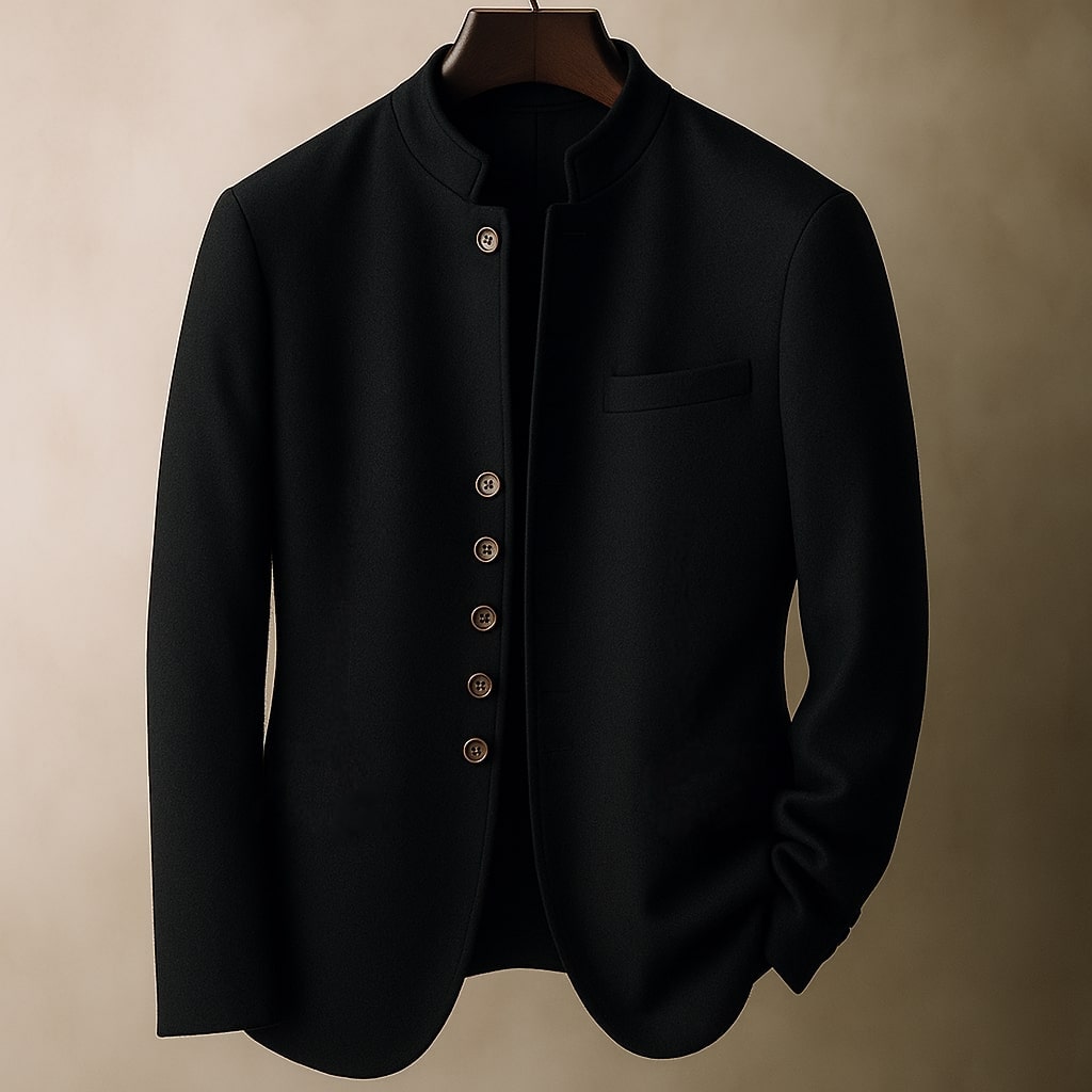 Marcello Wool Stand-Collar Jacket