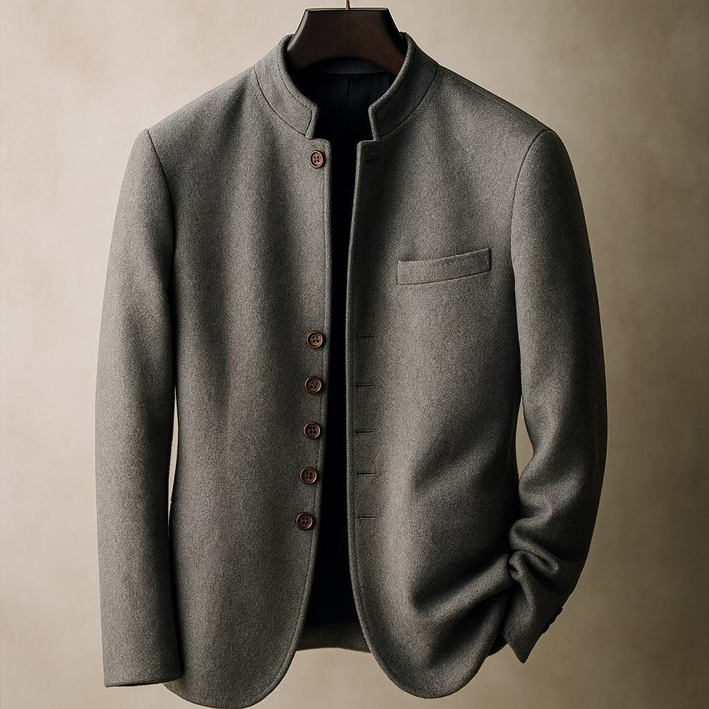 Marcello Wool Stand-Collar Jacket