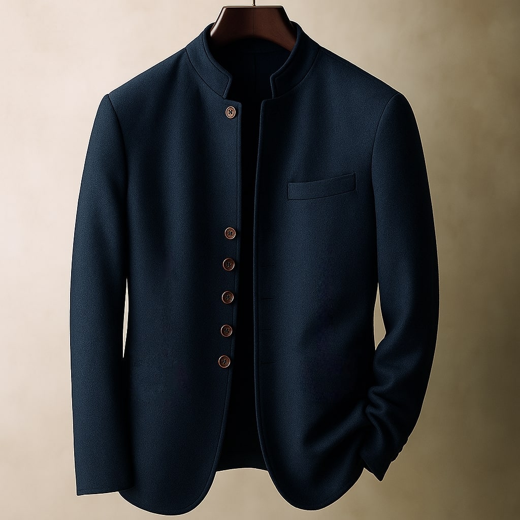 Marcello Wool Stand-Collar Jacket