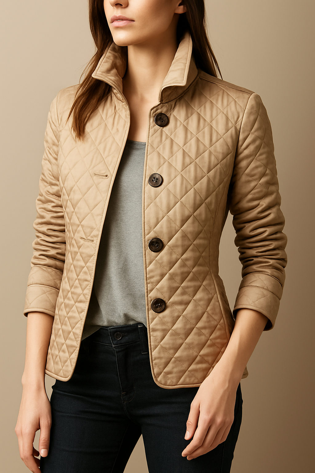 Madeline Quilted Button Jacket