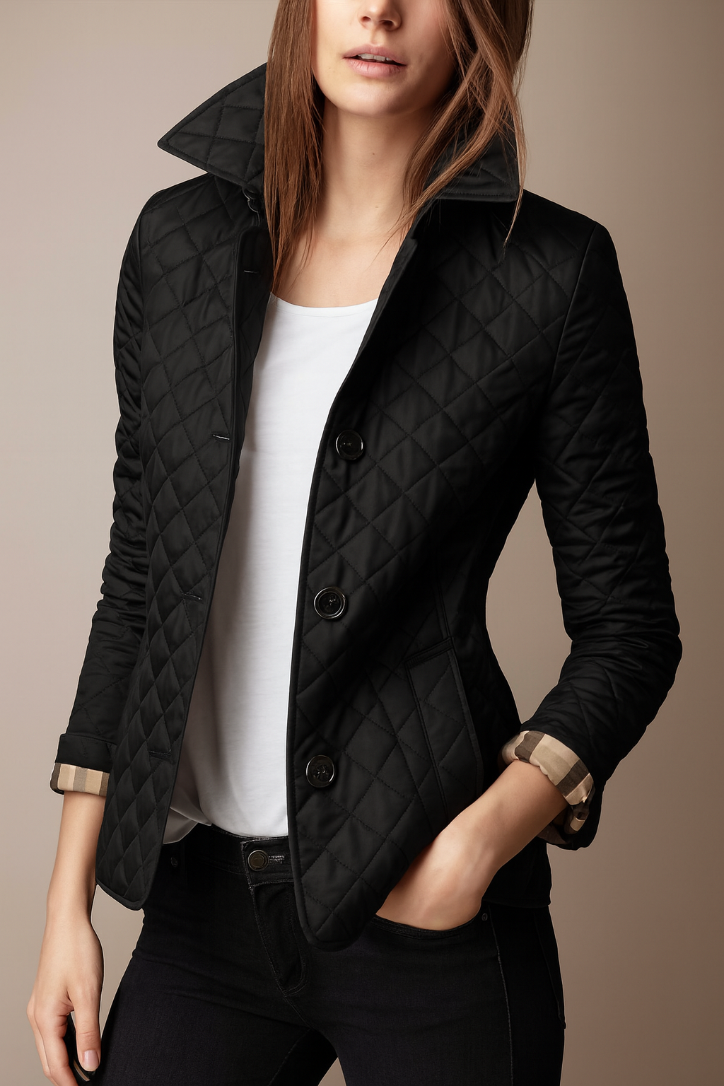 Madeline Quilted Button Jacket