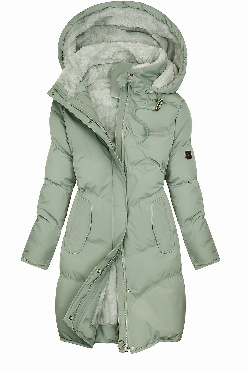 Florence Long Quilted Hooded Coat