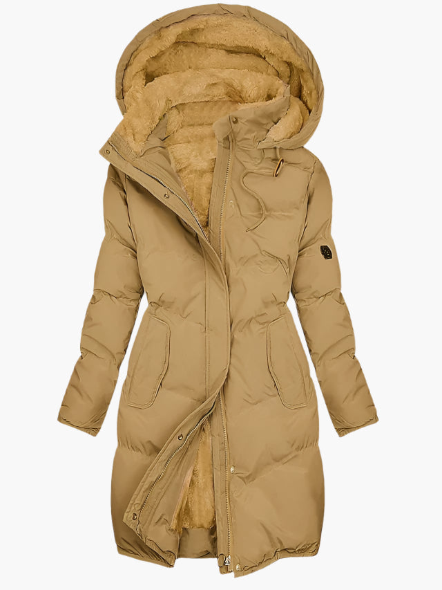 Florence Long Quilted Hooded Coat