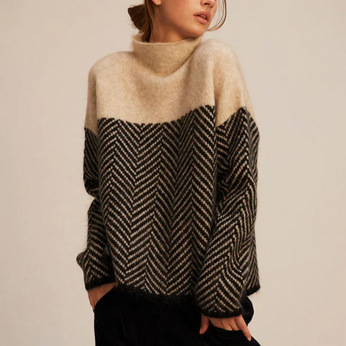 Aurora Herringbone Knit Sweater